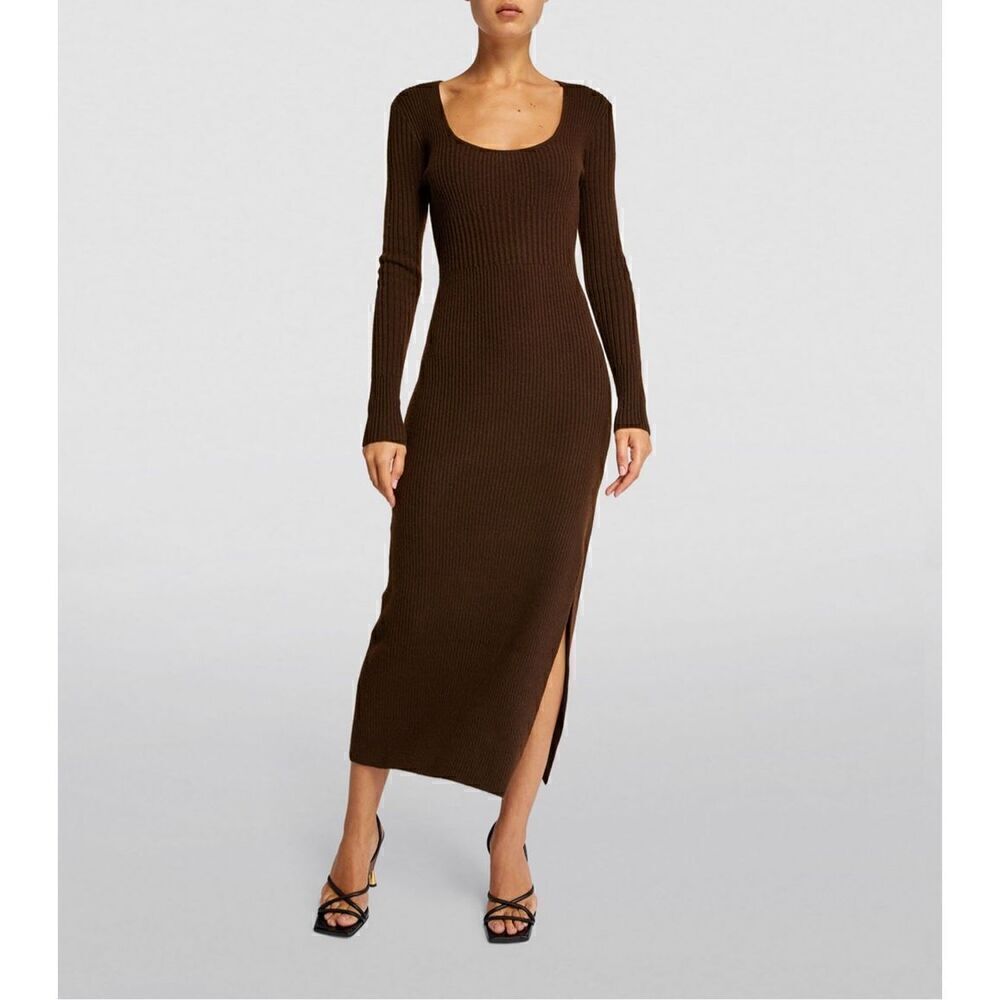 Frame Ribbed Cashmere U-Neck Dress NWT medium